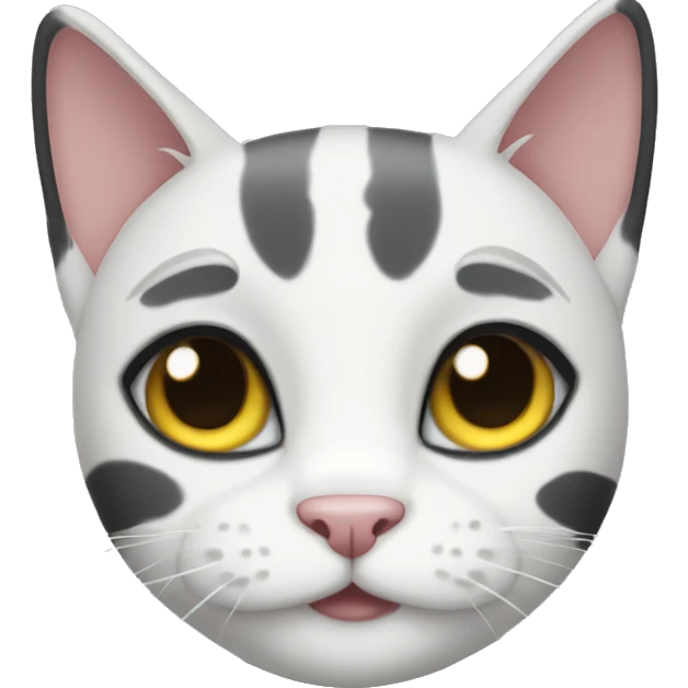 Black cat with white paws emoji