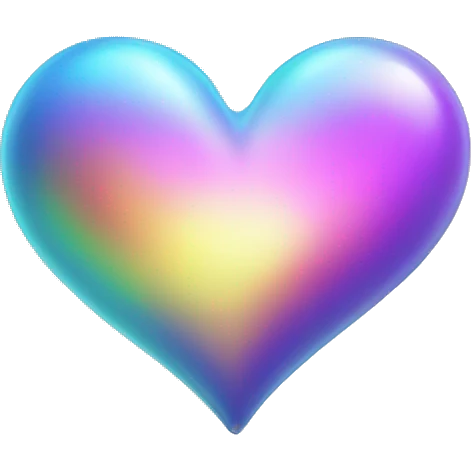 Iridescent heart emoji
