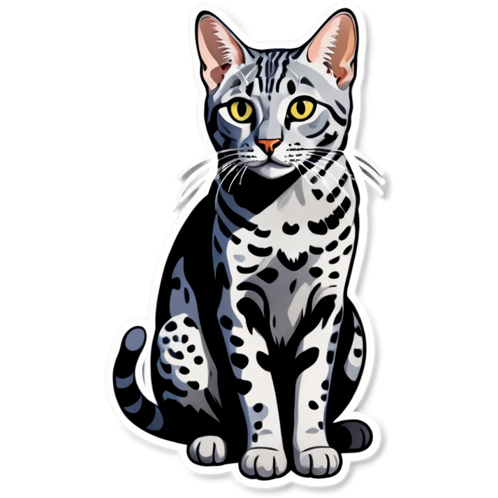 Grey Egyptian Mau emoji