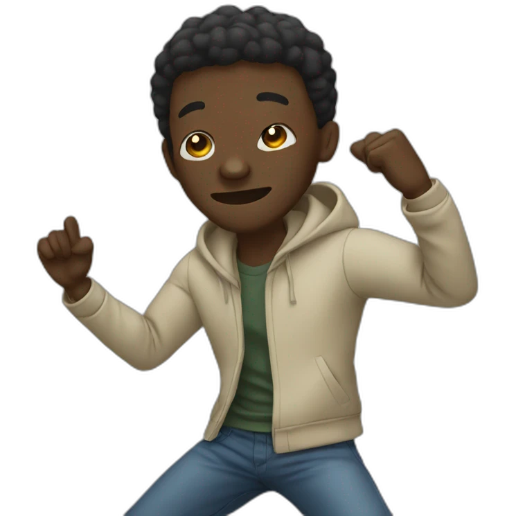 black man doing a dab emoji