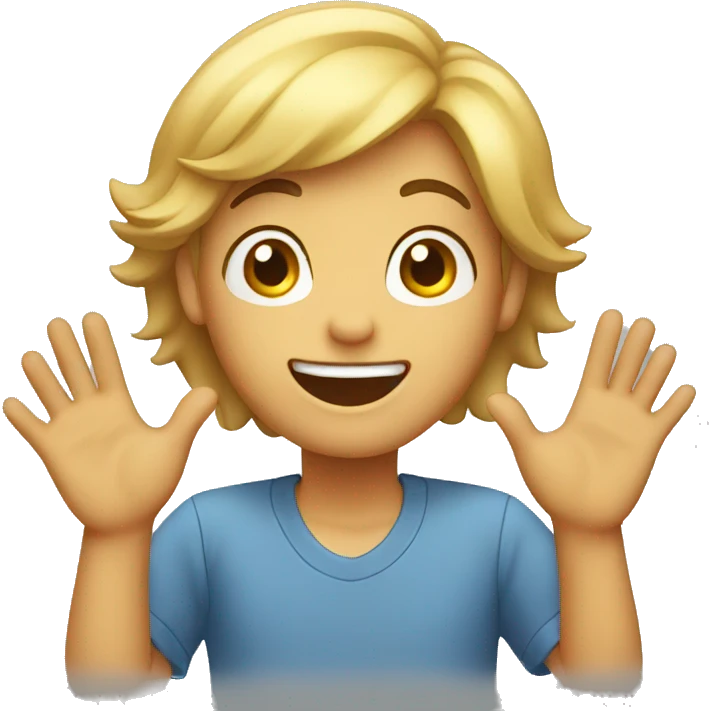 Excited person raising hands  emoji