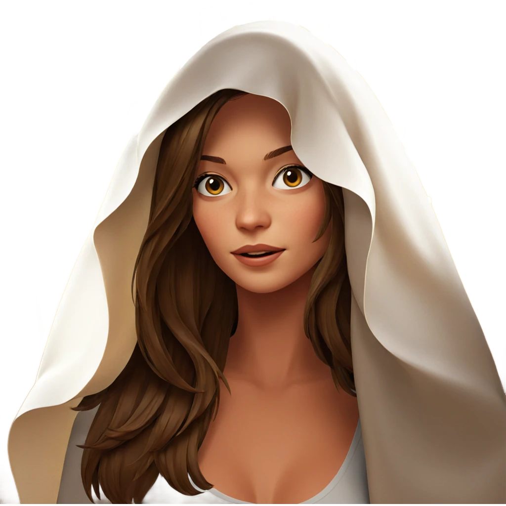 portrait of brown haired girl emoji