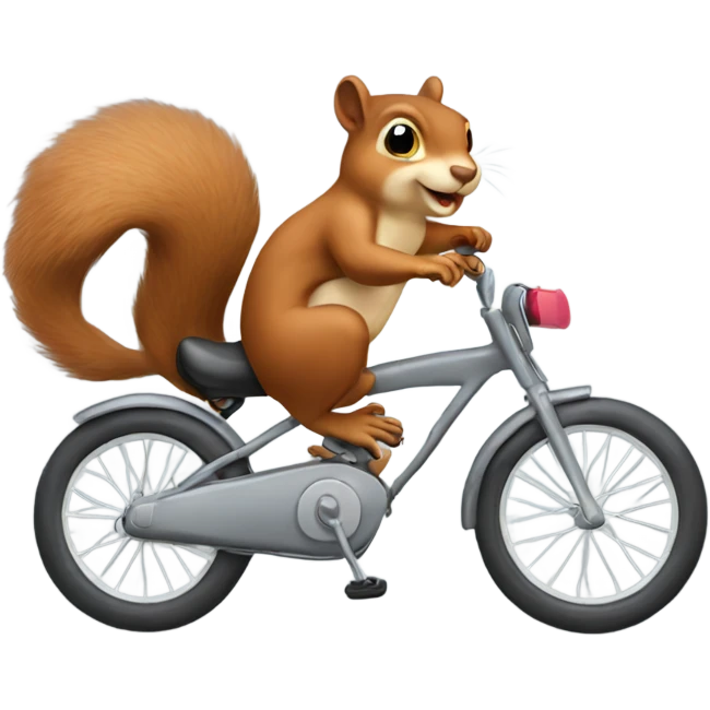 Squirrel on bike emoji