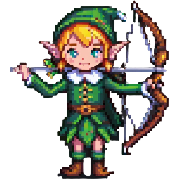 Elf with bow emoji