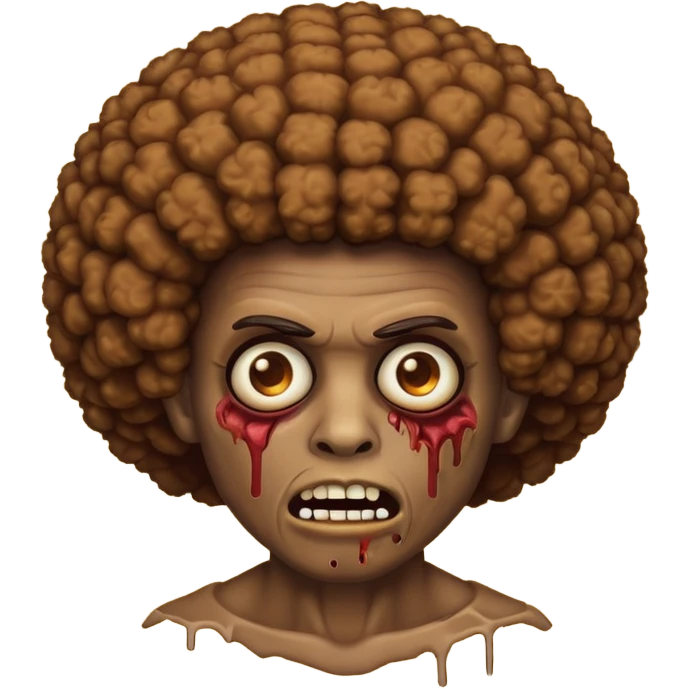 Emoji zumbi afro emoji