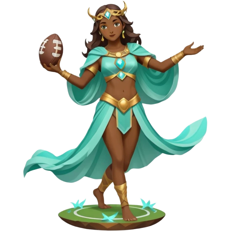 fantasy magic tarot card low poly goddess football emoji