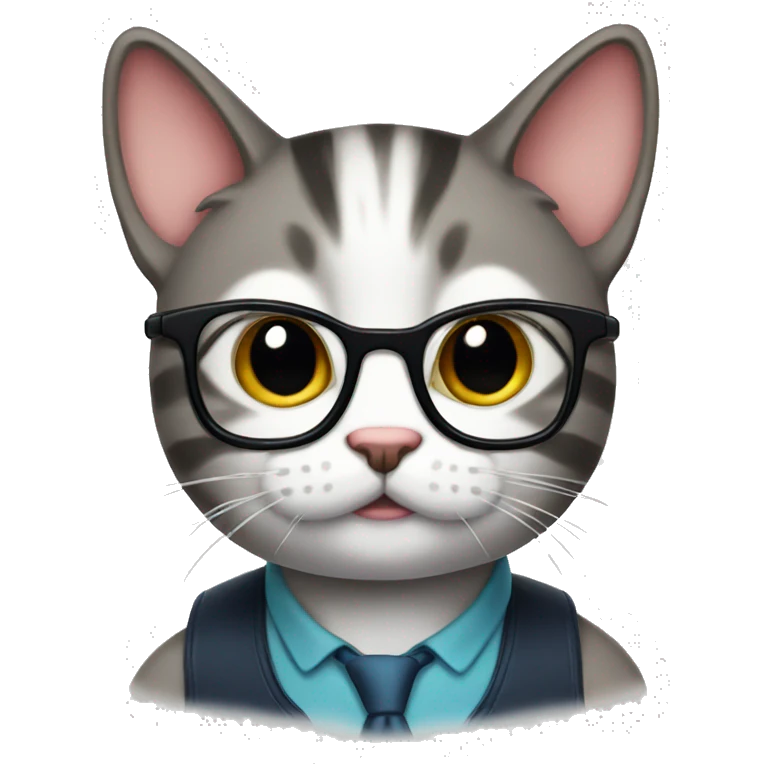 nerd cat emoji