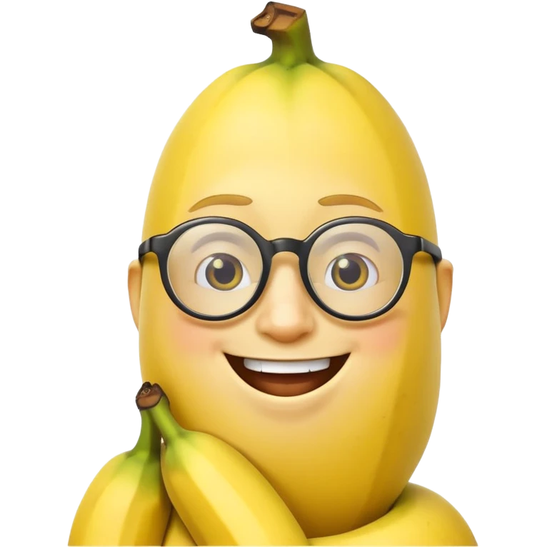 banana human with glasses emoji