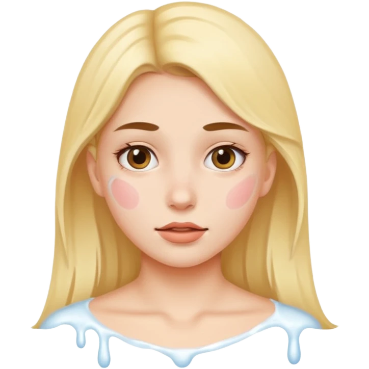 Girl semen cum on face emoji