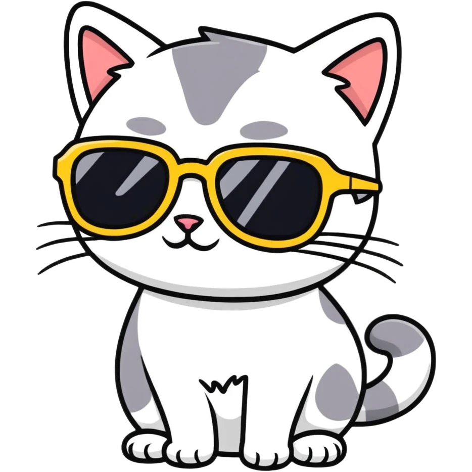 Cat with sunglasses emoji