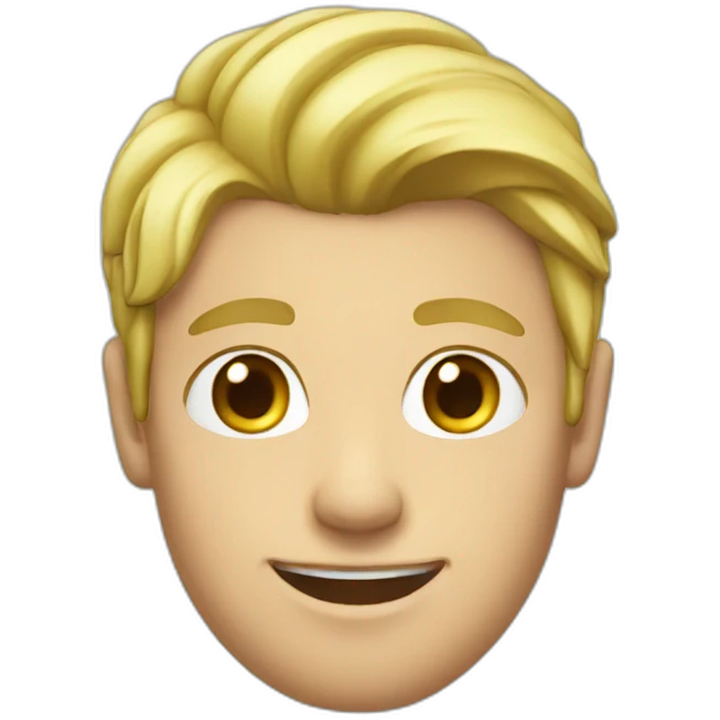 Blond men with ponytail Christmas  emoji