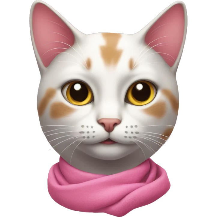 Cat with pink lady emoji