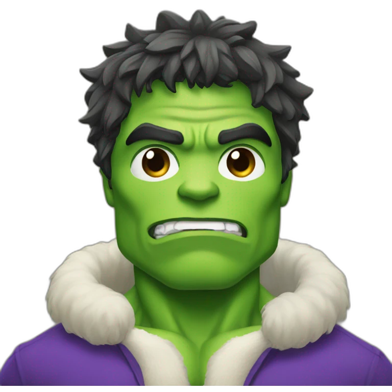 hulk with christmas clothes emoji