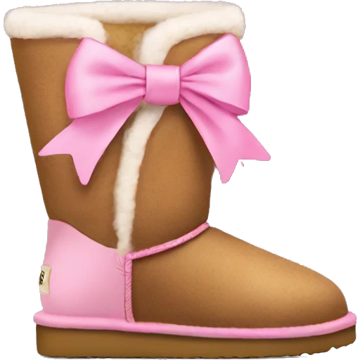 ugg boots with pink bows  emoji
