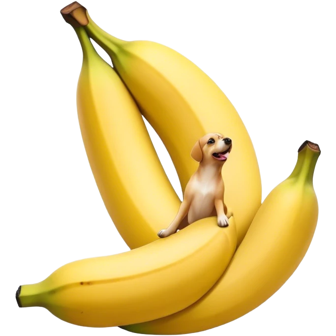 Dog as a banana emoji