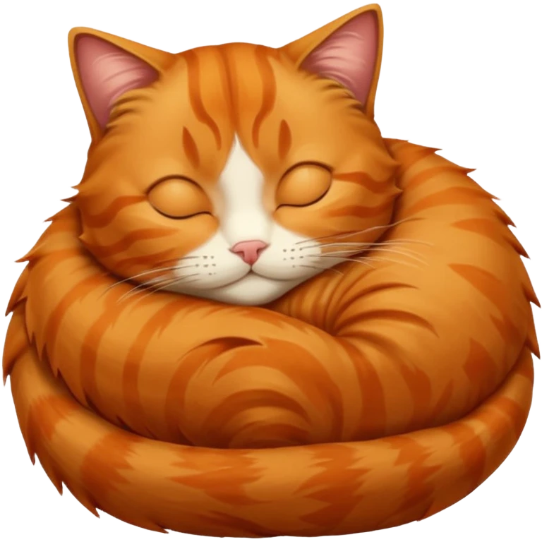 orange cat sleeping emoji