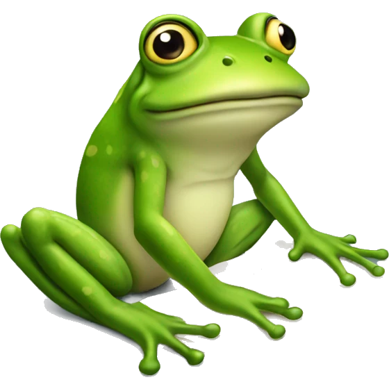 frog writting emoji
