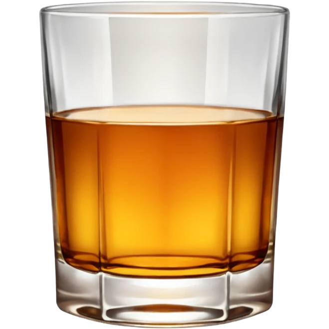 glass with whisky, white background, 16x16px emoji