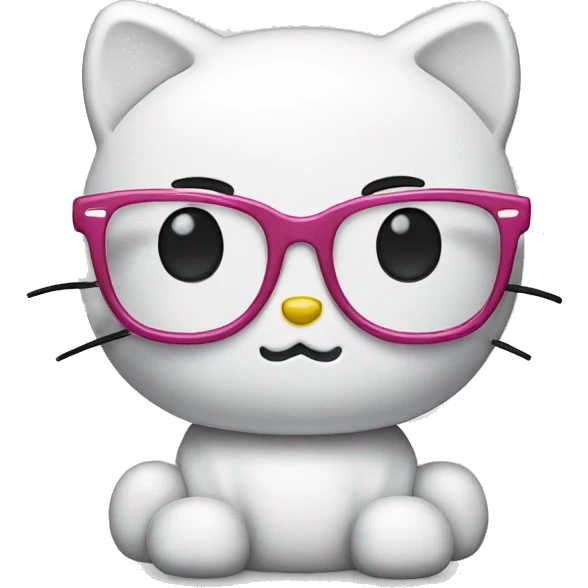 Hello Kitty with glasses emoji