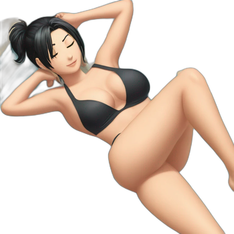 nico robin full body pawg small swimsuit laydown emoji