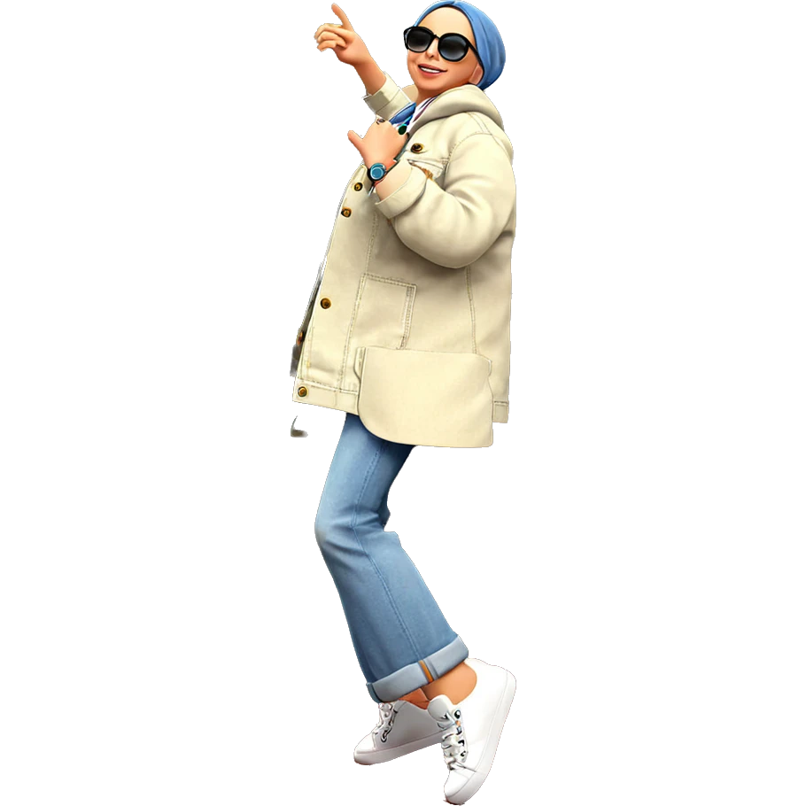 casual style with denim look emoji