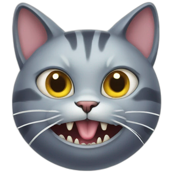 A cat that eats monster emoji