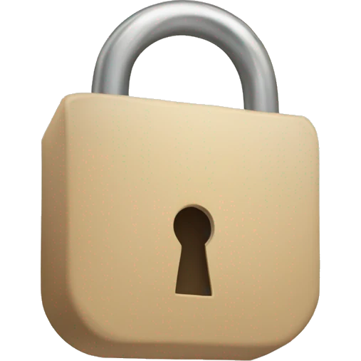Closed beige lock emoji