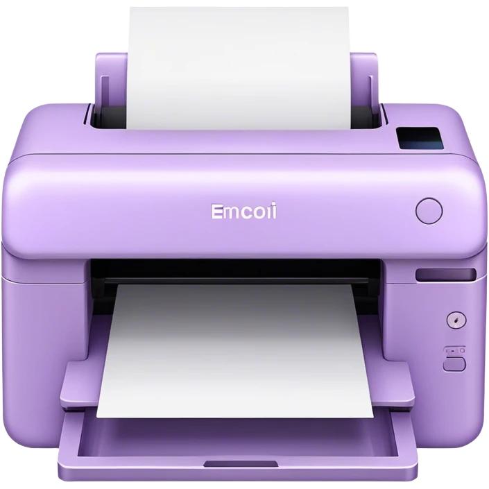 Aesthetic printer in lavender color emoji