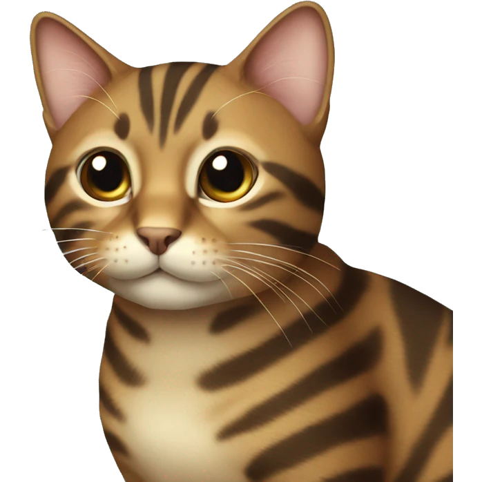 Brown striped cat emoji