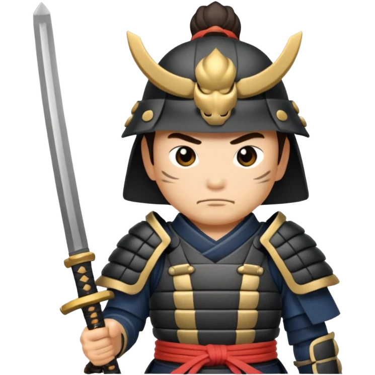 Samurai ready for action emoji