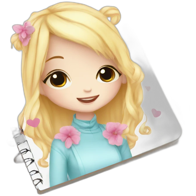 soft cute notebook for girls emoji