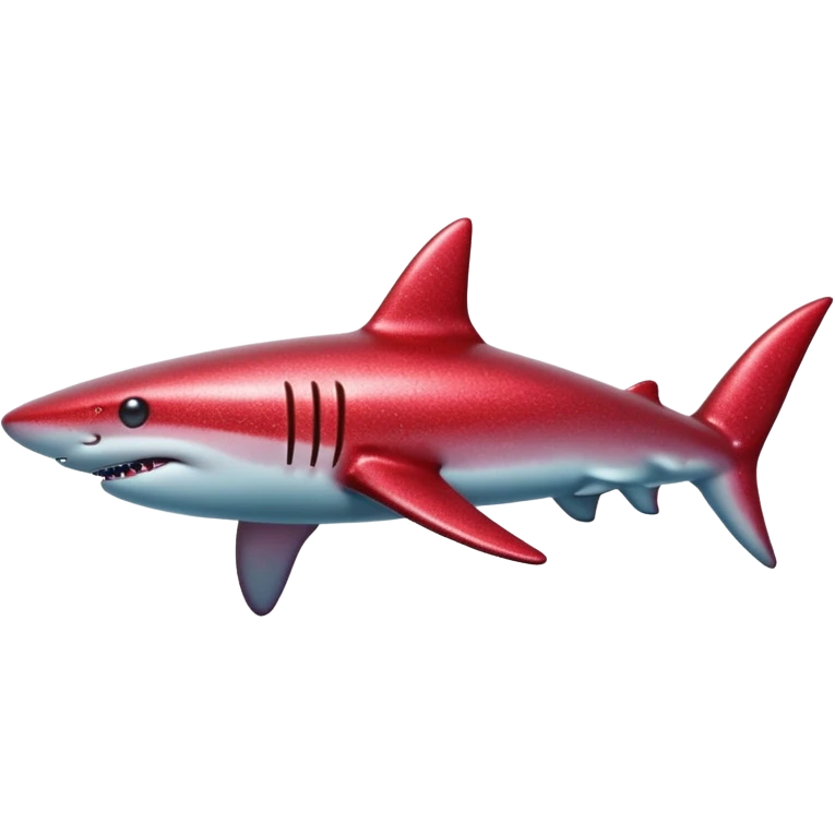 red glitter shark emoji