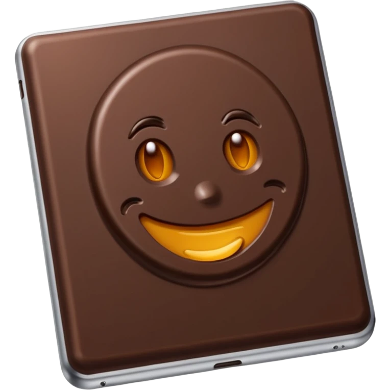 une tablette de chocolat emballé dans de l'aluminium emoji