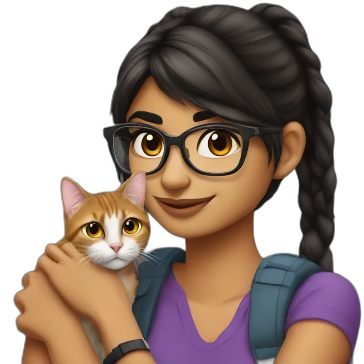 Mia khalifa with cat emoji