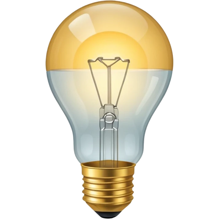 fixed lightbulb shining brightly, clear and simple style emoji