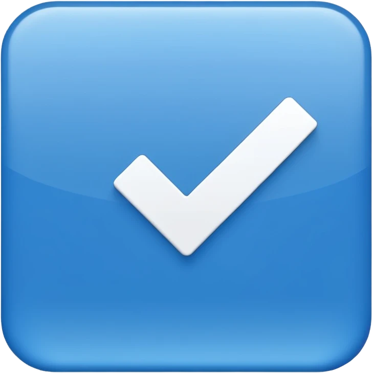 White Checkmark in blue box emoji