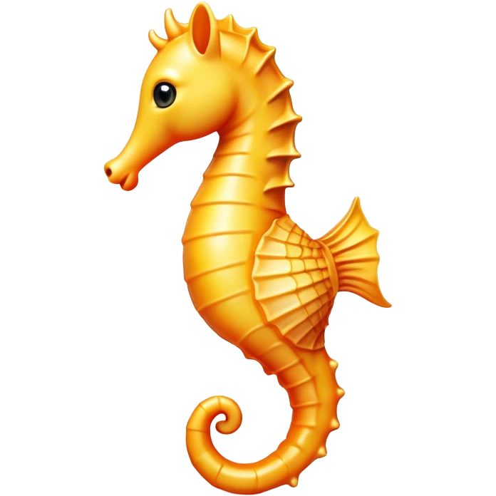 Cinematic Cute Sea Horse Portrait Emoji, Head tilted playfully and inquisitively, featuring a charming, slender form with a delicately curved body and a whimsical, curled tail, accented by round, sparkling eyes full of gentle wonder, Simplified yet irresistibly adorable features, highly detailed, glowing with a warm, inviting aquatic glow, high shine, affectionate and lively, stylized with a touch of enchanting marine charm, soft glowing outline, capturing the essence of a mischievous yet loving sea horse that seems as if it could float out of the screen into your arms! emoji
