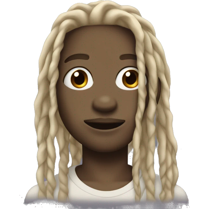 black boy half blonde dreads big lips shark jawline emoji
