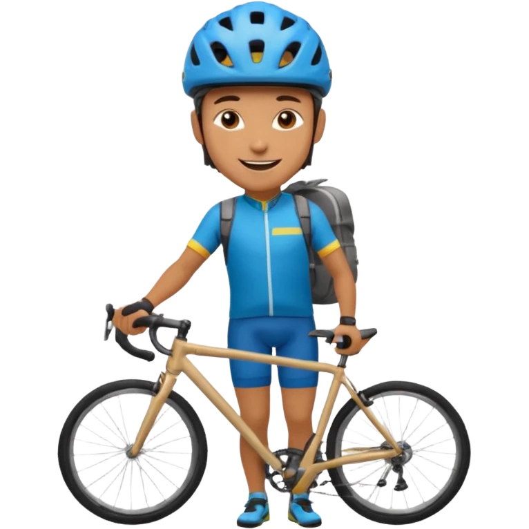 Cyclist with backpack emoji