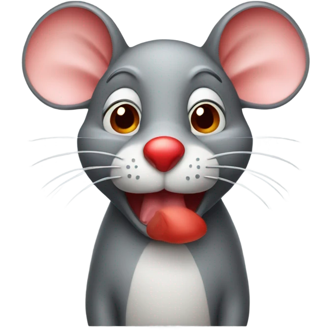 mouse with red nose emoji