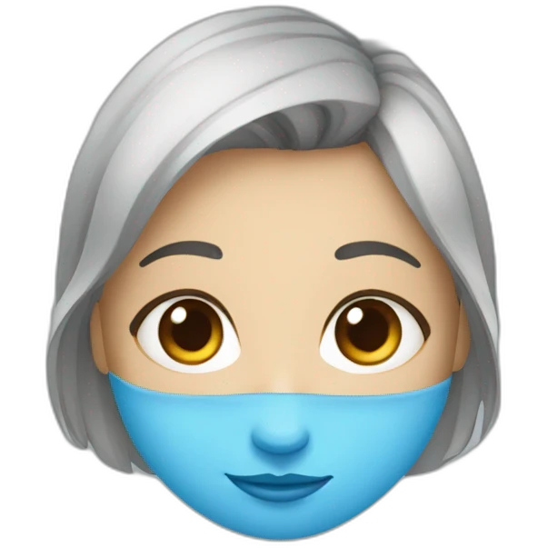 Fille yeux bleus emoji