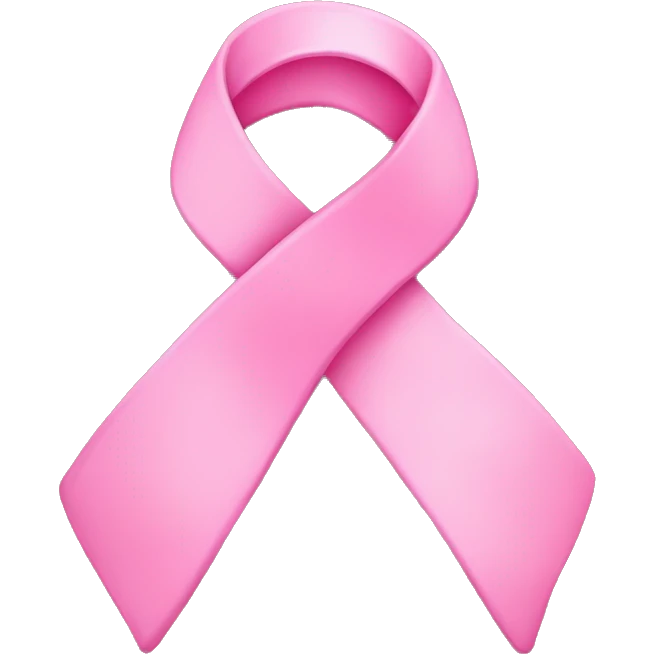 a single big pink ribbon breast cancer in the center emoji