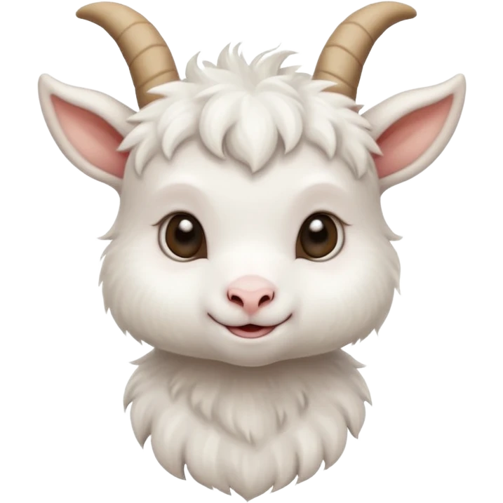 white baby goat haft body emoji