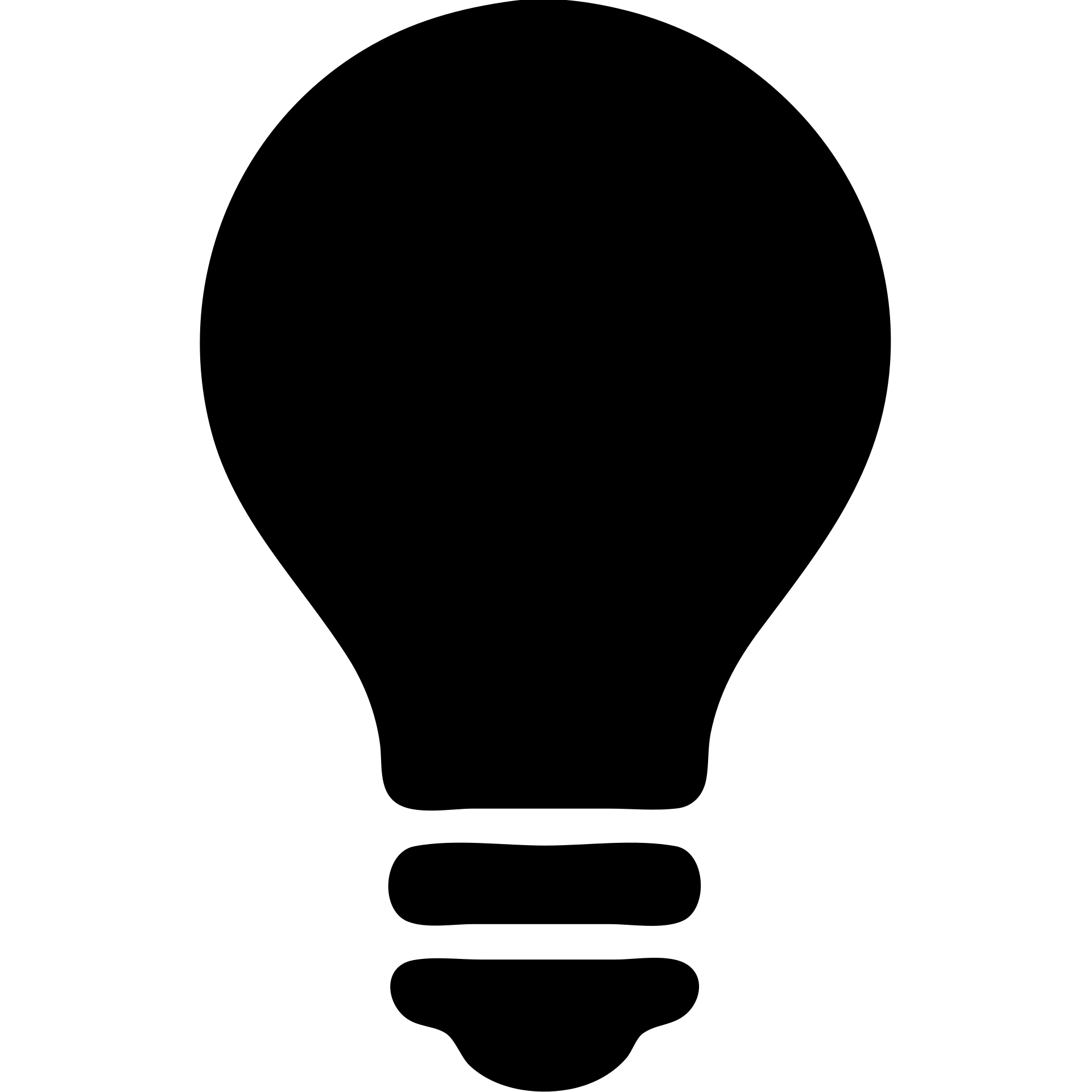 bulb, solid filled icon, bold and recognizable emoji