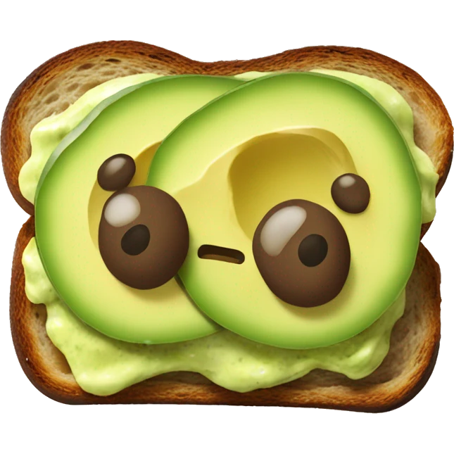 avocado toast with everything seasoning emoji