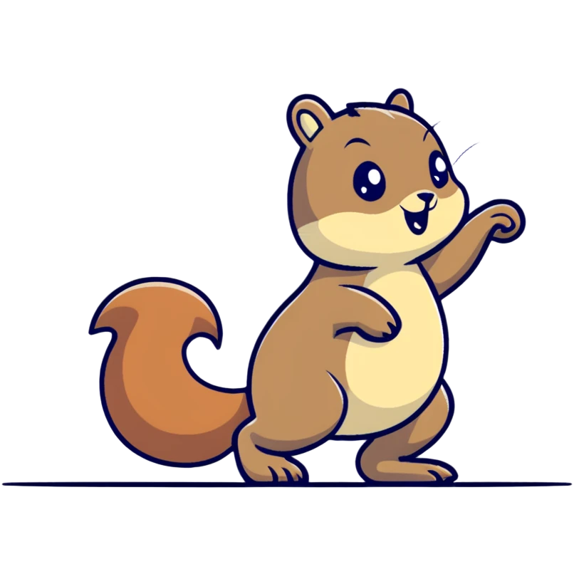 squirrel twerking with a big butt emoji
