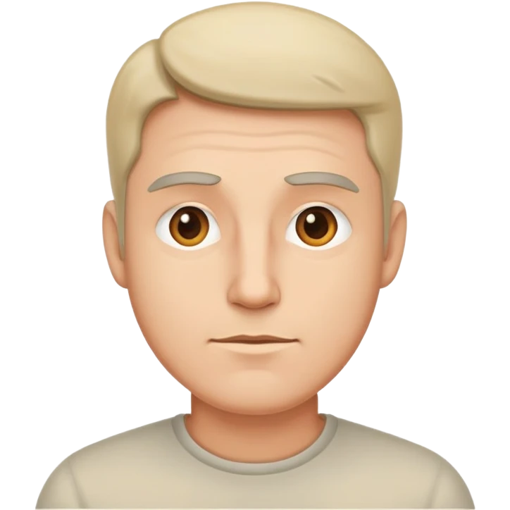 simple adult man with neutral expression emoji