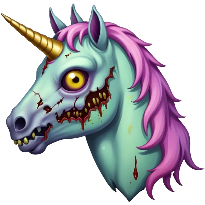 Zombie unicorn emoji