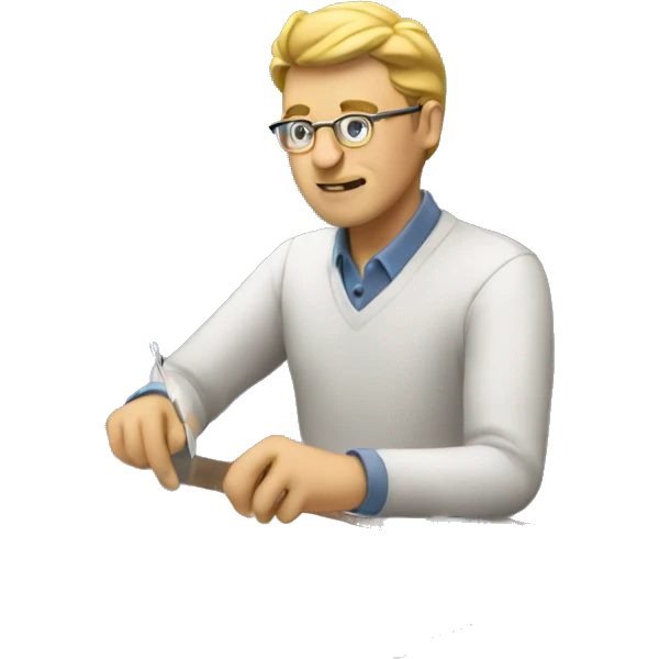 MEN CHECKING DOCUMENT emoji