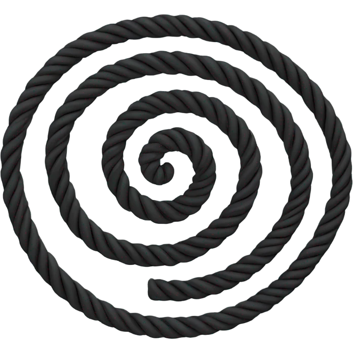 spinning rope, black, spiral emoji